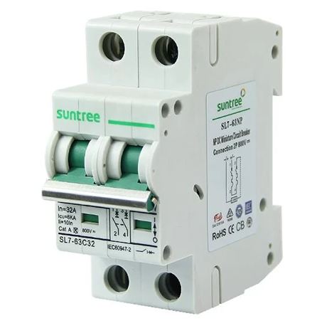 Foto 2 DC MCB 2 Pole 10 Ampere-Suntree