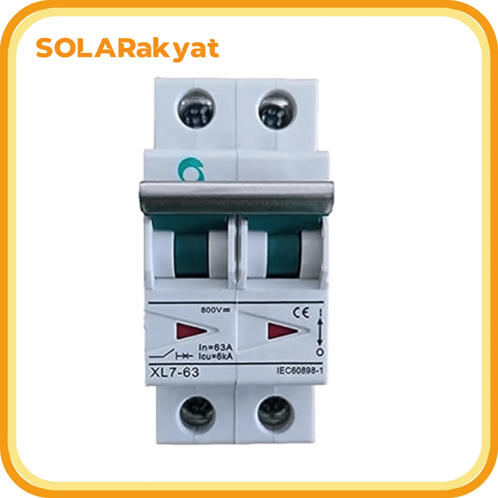 Foto 2 DC MCB 16 Ampere 550Vdc 2 Pole-World Sunlight